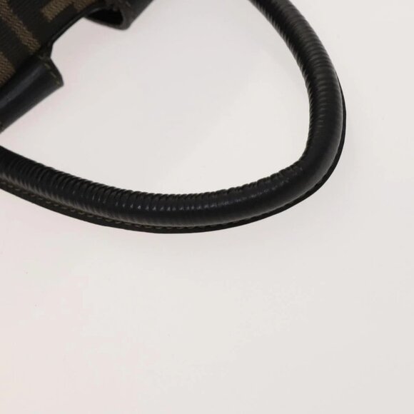 FENDI Zucca Canvas Backpack Black Brown gold Auth 123804 main image 4